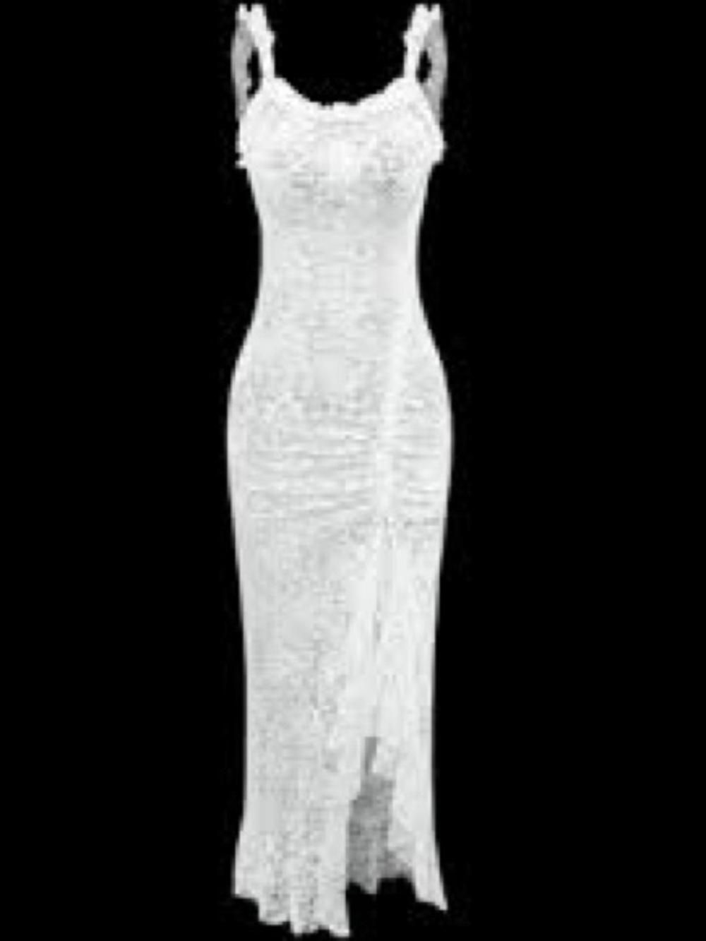 Micas White Lace Maxi Slip Dress/ Swim suit cover up
